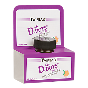 D3 + K2 Dots Bone Support Formula - 1,000 IU (60 Tablets)