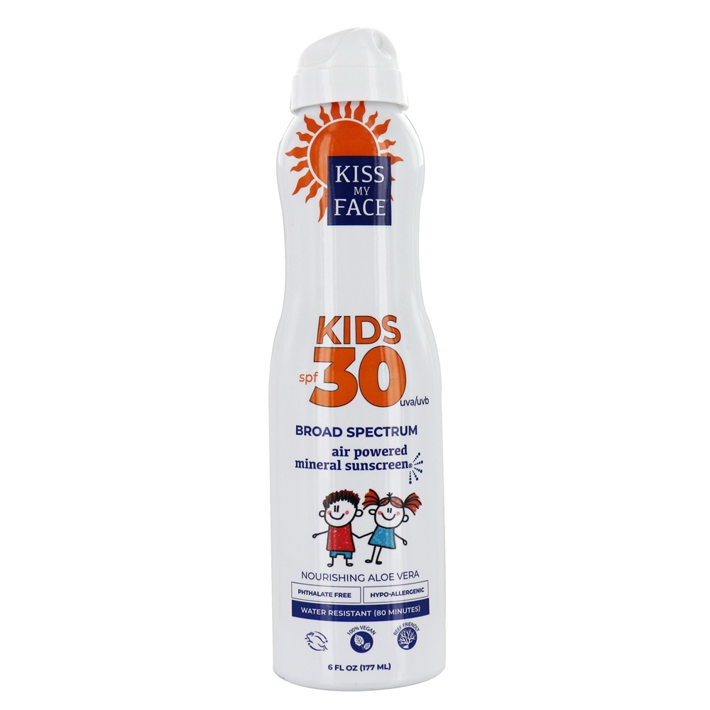 Kiss My Face - Kids Air Powered Mineral Sunscreen Spray 30 SPF - 6 fl. oz.