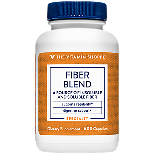 Fiber Blend with Insoluble & Soluble Fiber - Supports Digestive Health & Promotes Regularity (600 Capsules)