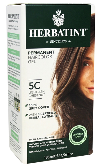 Herbatint - Herbal Haircolor Permanent Gel 5C Light Ash Chestnut - 4.5 fl. oz.