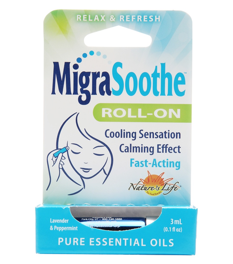 Nature's Life - MigraSoothe Fast-Acting Roll-On Stick Lavender & Peppermint - 3 ml.