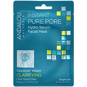 Instant Pure Pore Hydro Serum Facial Mask - Coconut Water Clarifying Fiber Sheet Mask (1 Mask)