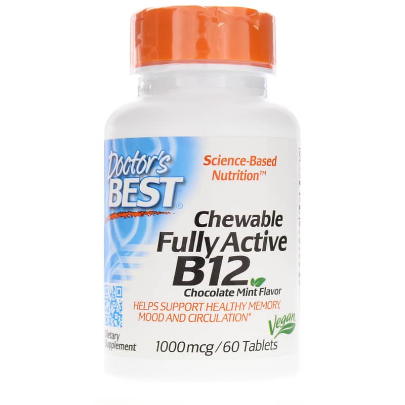 Doctors Best Chewable Fully Active B12 1000 Mcg 60 Veg Tablets