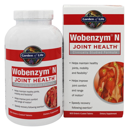Garden of Life - Wobenzym N Joint Health - 800 Enteric-Coated Tablets