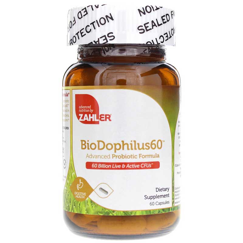 Zahler BioDophilus 60 Billion CFU Probiotic 60 Capsules