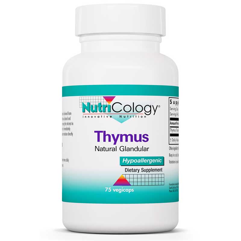 Nutricology Thymus Natural Glandular 75 Veg Capsules