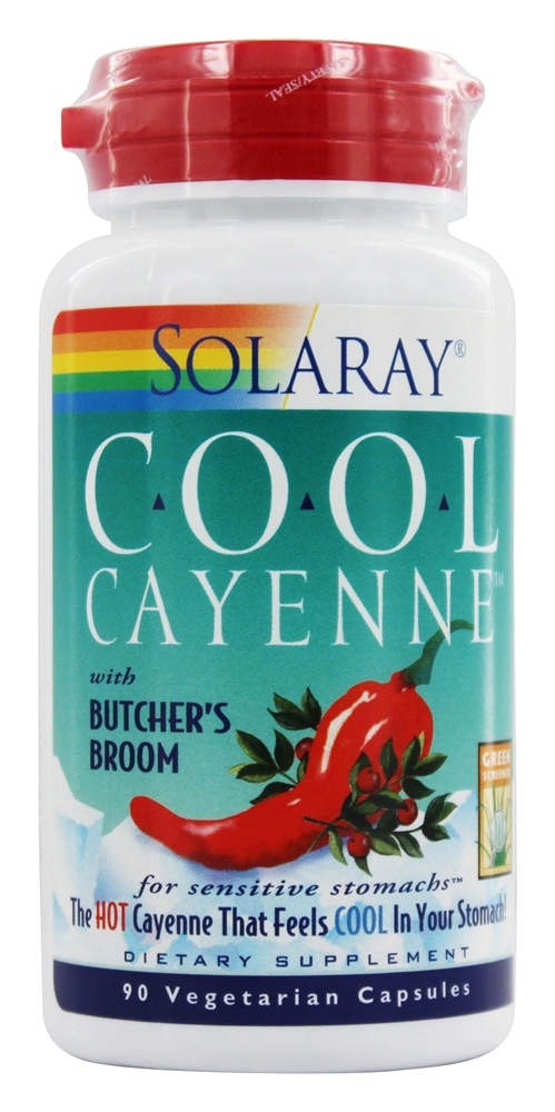 Solaray - Cool Cayenne with Butcher's Broom - 90 Capsules