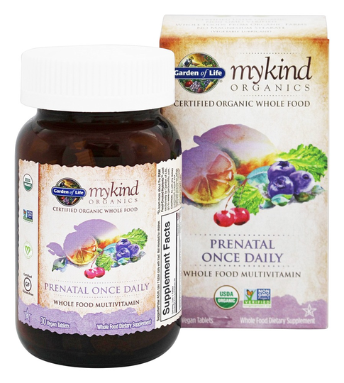 Garden of Life - mykind Organics Prenatal Once Daily Whole Food Multivitamin - 30 Vegetarian Tablets