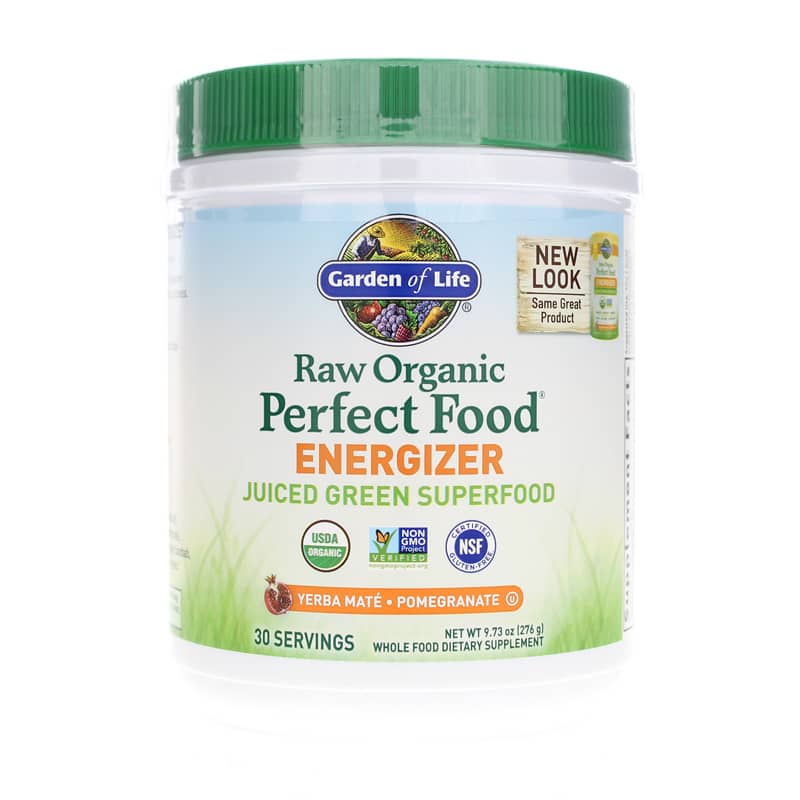 Garden of Life Raw Organic Perfect Food Energizer Green Powder 9.73 Oz