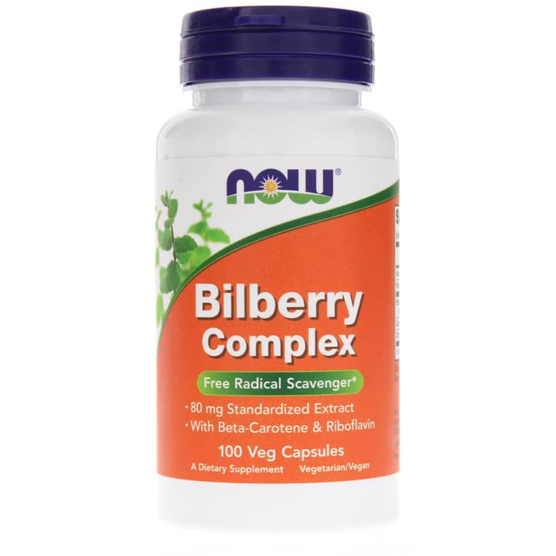 NOW Foods Bilberry Complex 100 Veg Capsules