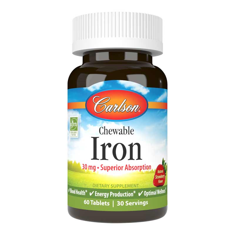 Carlson Labs Chewable Iron 60 Tablets