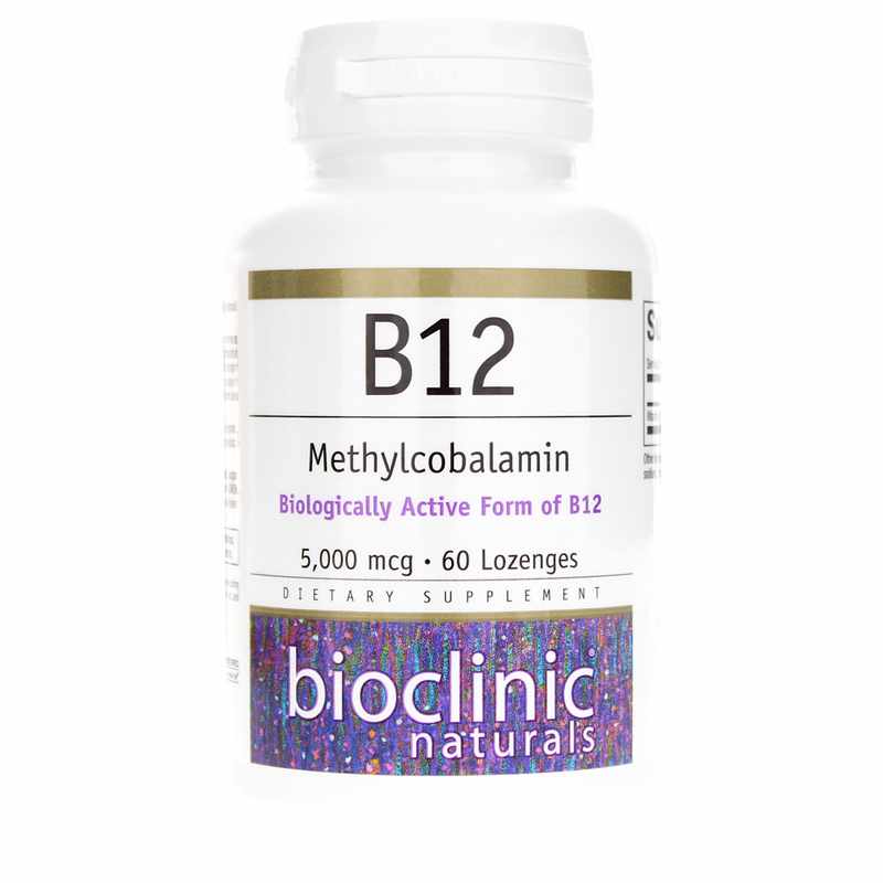 Bioclinic Naturals B12 Methylcobalamin 5,000 Mcg 60 Lozenges