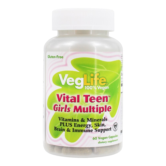 VegLife - Vital Teen Girls Multiple Vitamins & Minerals - 60 Vegan Capsules