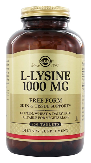 Solgar - L-Lysine Free Form 1000 mg. - 250 Tablets