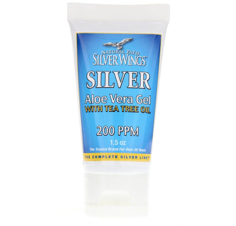 Natural Path Silver Wings Silver Aloe Vera Gel with Tea Tree Oil 1.5 Oz
