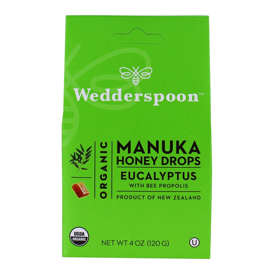 Wedderspoon - Organic Manuka Honey Drops Eucalyptus with Bee Propolis - 4 oz.