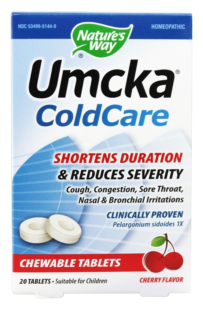 Nature's Way - Umcka Cold Care Cherry - 20 Chewable Tablets