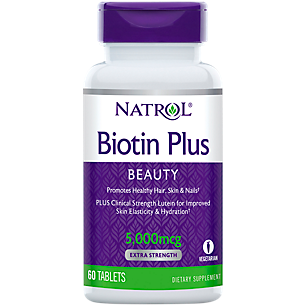 Biotin Plus Enhanced Skin Care with Lutein - 5,000 MCG / 10 MG (60 Tablets)