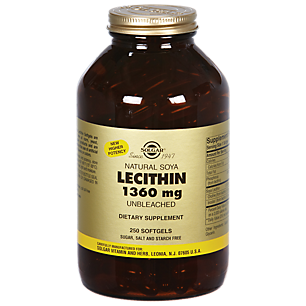 Natural Soya Lecithin - Unbleached - 1,360 MG (250 Softgels)