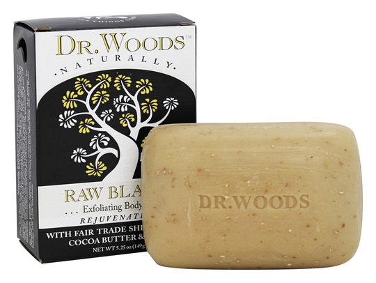 Dr. Woods - Raw Black Exfoliating Body Bar Soap - 5.25 oz.