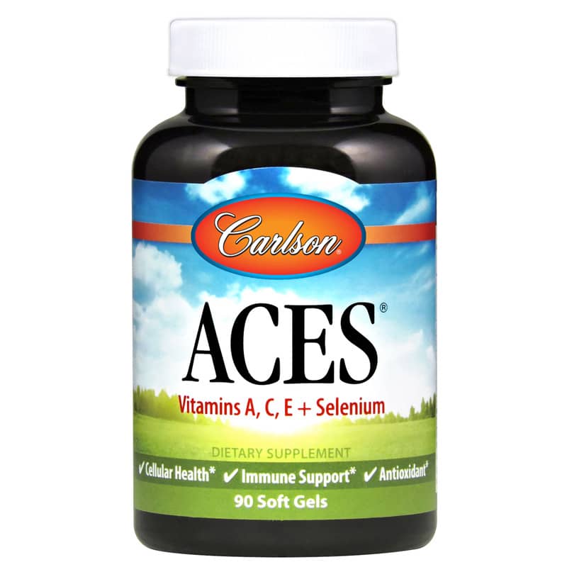 Carlson Labs Aces Vitamins A, C, E + Selenium 90 Softgels