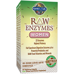 Raw Full Spectrum Digestive Enzymes for Women (90 Vegetarian Capsules)
