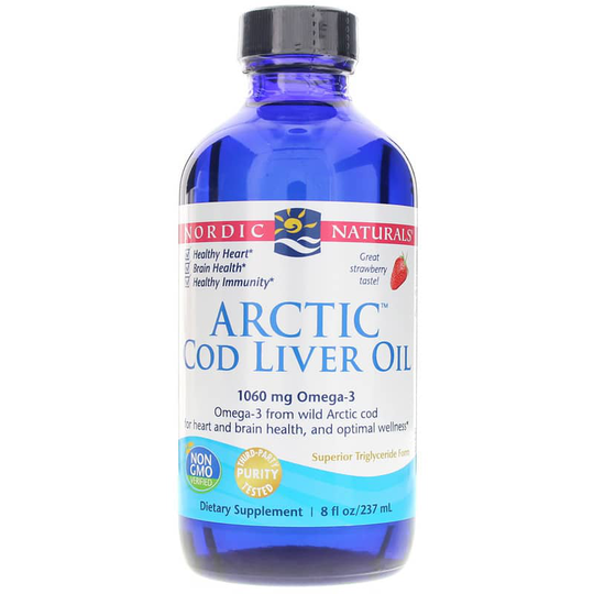 Nordic Naturals Arctic Cod Liver Oil Strawberry 8 Oz