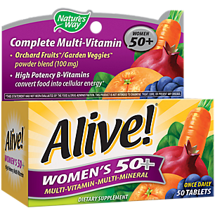 Alive! Once Daily Women's 50+ Multivitamin - High Potency (50 Tablets)