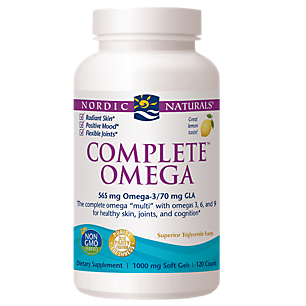 Complete Omega - 565 MG Omega-3s + 70 MG GLA - Lemon (120 Softgels)