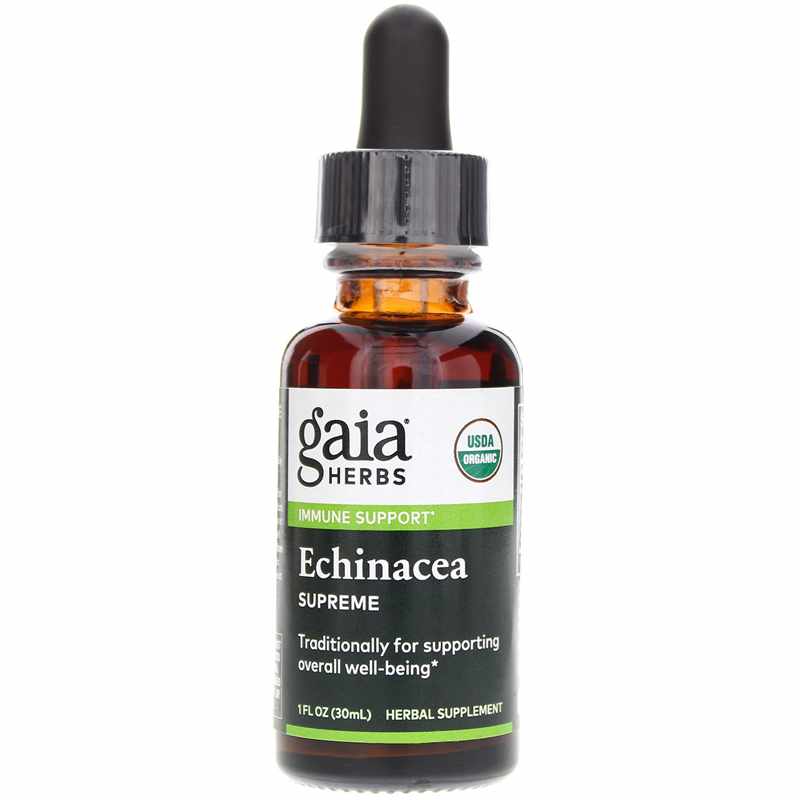 Gaia Herbs Echinacea Supreme Liquid Certified Organic 1 Oz