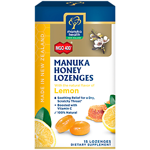 Manuka Honey Lozenges with Vitamin C - Lemon (15 Lozenges)