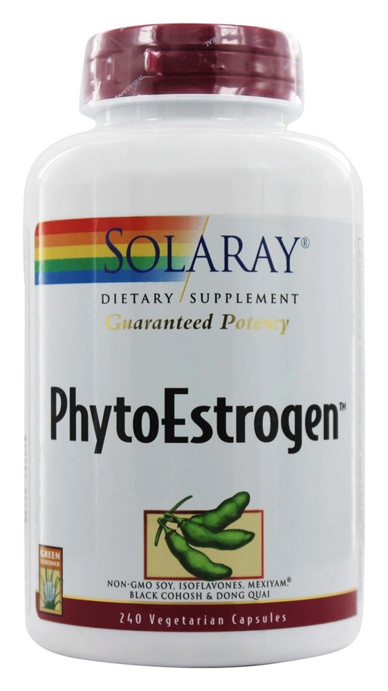 Solaray - PhytoEstrogen - Soy Isoflavones Mexiyam Black Cohosh & Dong Quai - 240 Vegetarian Capsules