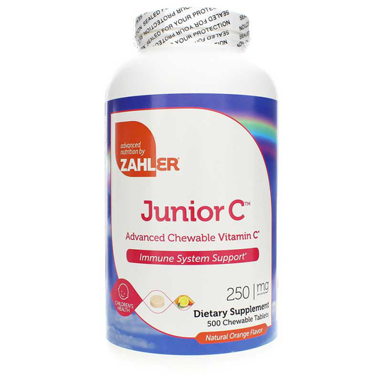 Zahler Junior C Advanced Vitamin C 250 Mg 500 Chewable Tablets