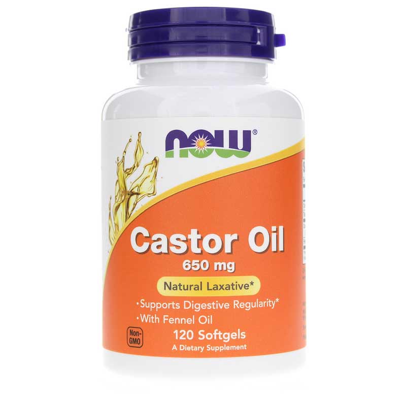 NOW Foods Castor Oil 650 Mg 120 Softgels