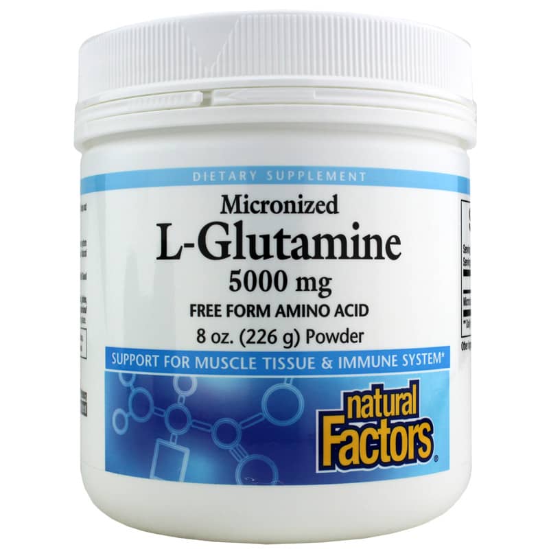 Natural Factors Micronized L-Glutamine Powder 5000 Mg 8 Oz