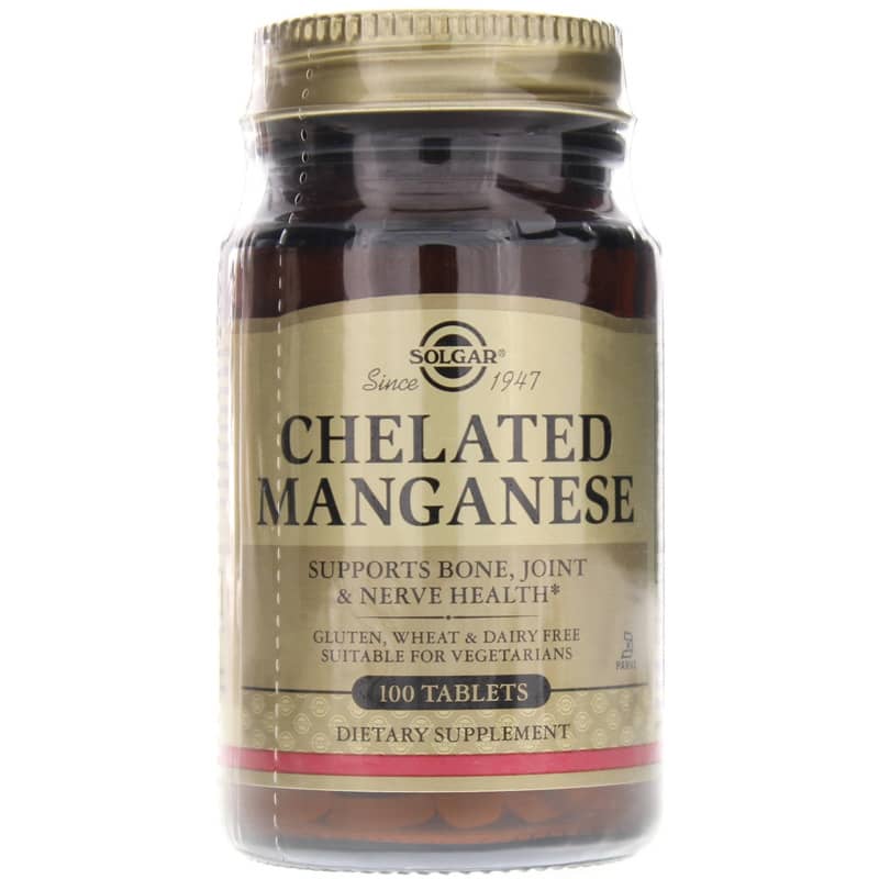 Solgar Chelated Manganese 100 Tablets