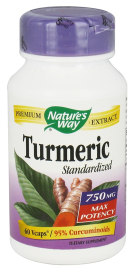Nature's Way - Turmeric Standardized Premium Extract 750 mg. - 60 Vegetarian Capsules