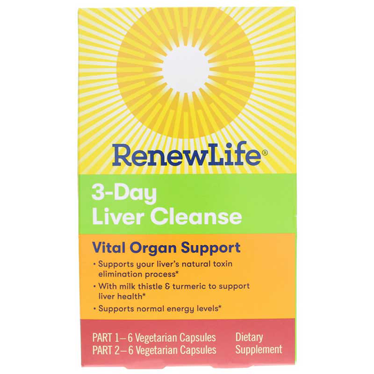 Renew Life 3-Day Liver Cleanse Vital Organ Support 12 Veg Capsules