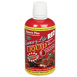 Source of Life Liquid Red Multivitamin with Exotic Red Fruits - Mixed Berry (30 Fluid Ounces)