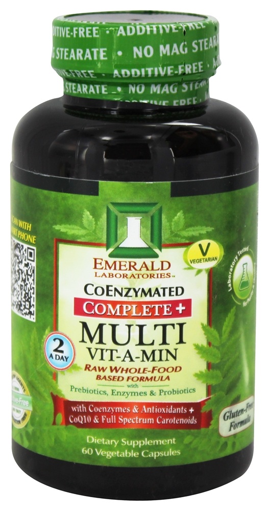 Emerald Labs - Complete Multi Vit-A-Min Raw Whole-Food Based Formula - 60 Vegetarian Capsules