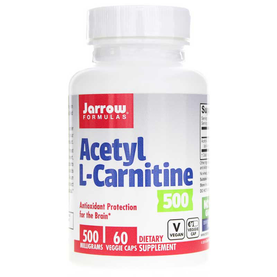 Jarrow Formulas Acetyl L-Carnitine 500 Mg 60 Veg Capsules