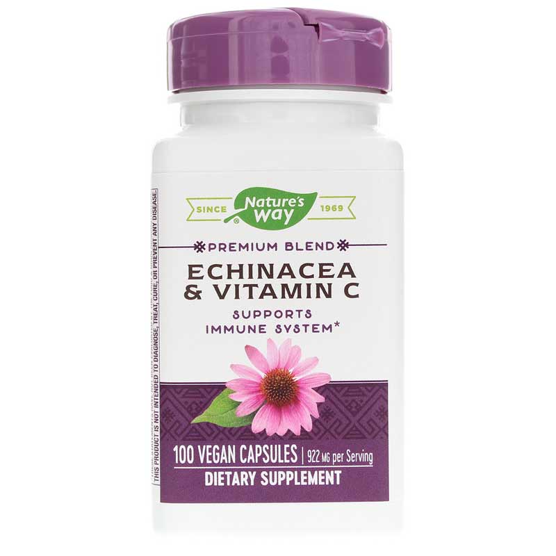 Natures Way Echinacea & Vitamin C 100 Vegan Capsules
