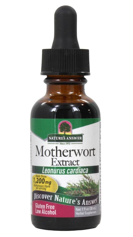 Nature's Answer - Motherwort Herb Organic Alcohol - 1 fl. oz.
