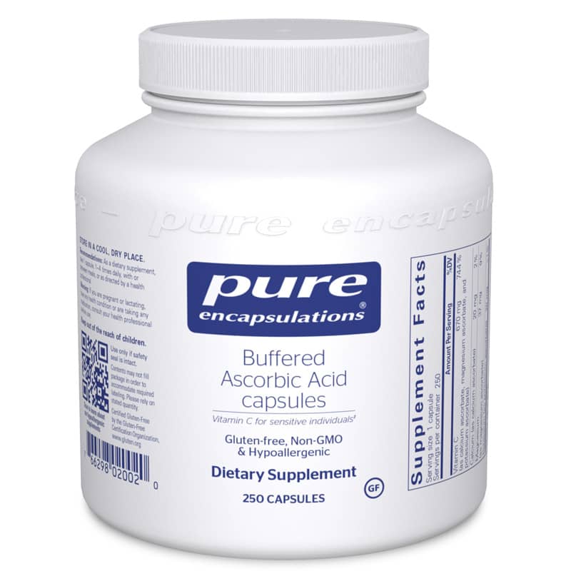 Pure Encapsulations Buffered Ascorbic Acid Capsules 250 Capsules