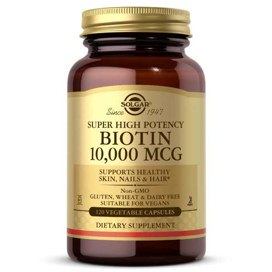 Solgar Biotin 10000 Mcg Super High Potency 120 Veg Capsules
