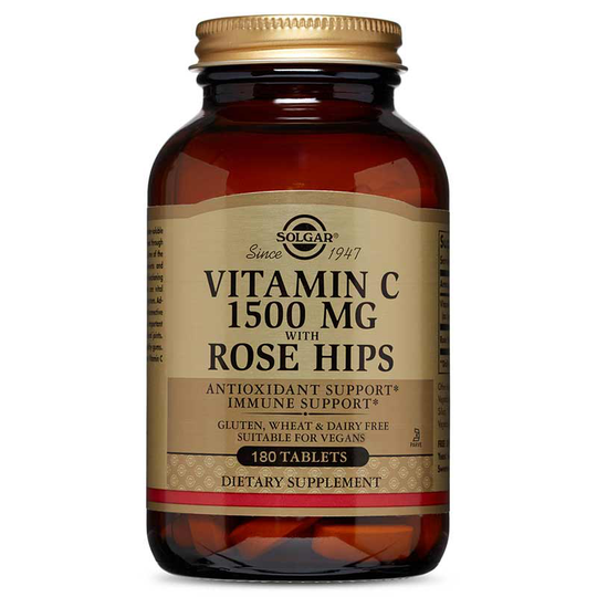 Solgar Vitamin C 1500 Mg with Rose Hips 180 Tablets