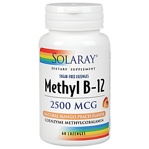 Methyl B-12 - Natural Peach Mango - 2,500 MCG (60 Lozenges)