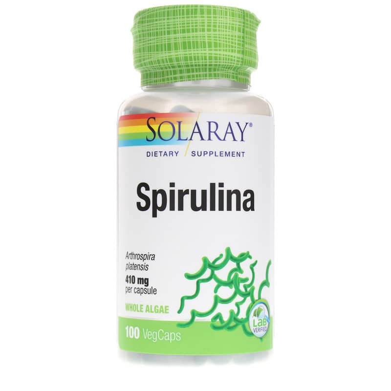 Solaray Spirulina 410 Mg 100 Veg Capsules