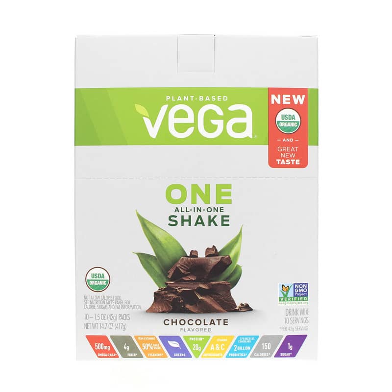 Vega One All-In-One Shake Organic Chocolate 10 Packets