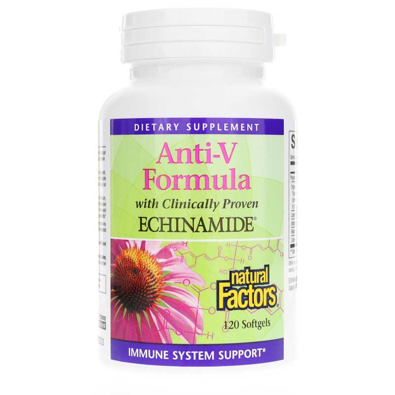 Natural Factors Anti-V Formula with Clinically Proven Echinamide 120 Softgels